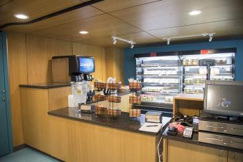 Lentz Do Lunch, a grab-and-go kiosk in the Lentz Hall lobby, opened in fall 2019.